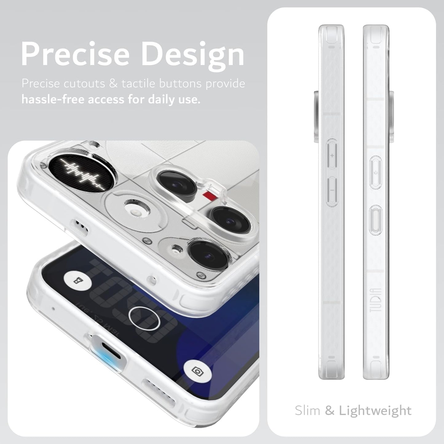 Nothing Phone 3 Case Lucion Anti-Yellowing Transparent Frosted TPU