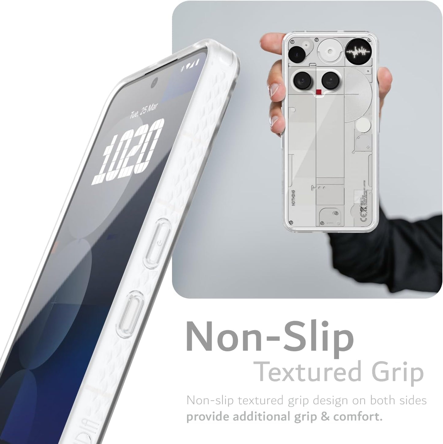 Nothing Phone 3 Case Lucion Anti-Yellowing Transparent Frosted TPU