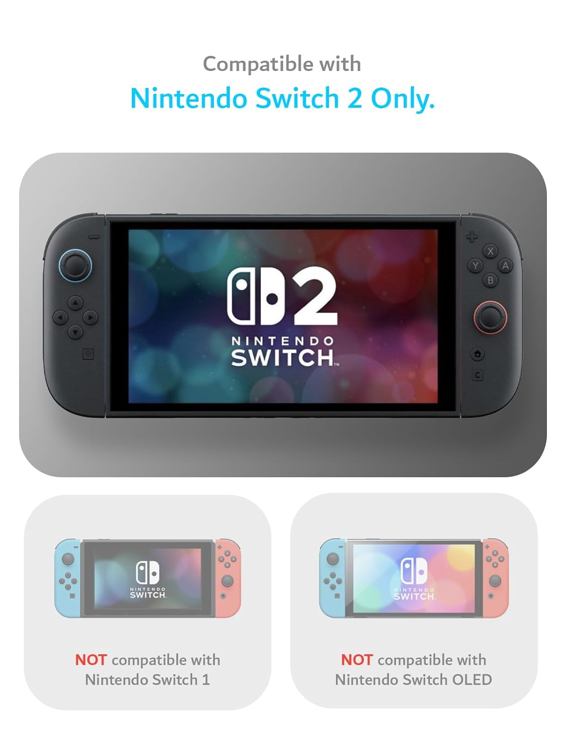 Nintendo Switch 2 (2025) Console PC Cover with Enhanced Shockproof TPU Handheld Grip