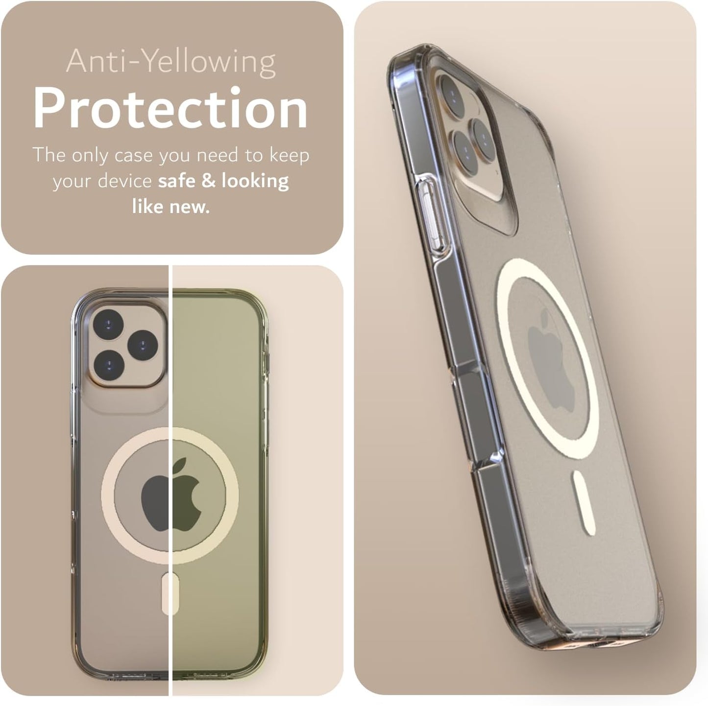 Apple iPhone 16 Pro Max LUCION Magsafe Transparent Anti-Yellowing Case