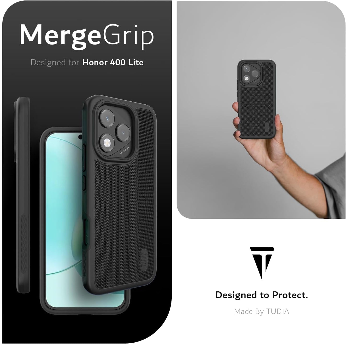 Honor 400 Lite (2025) Case MergeGrip Heavy Duty DualShield