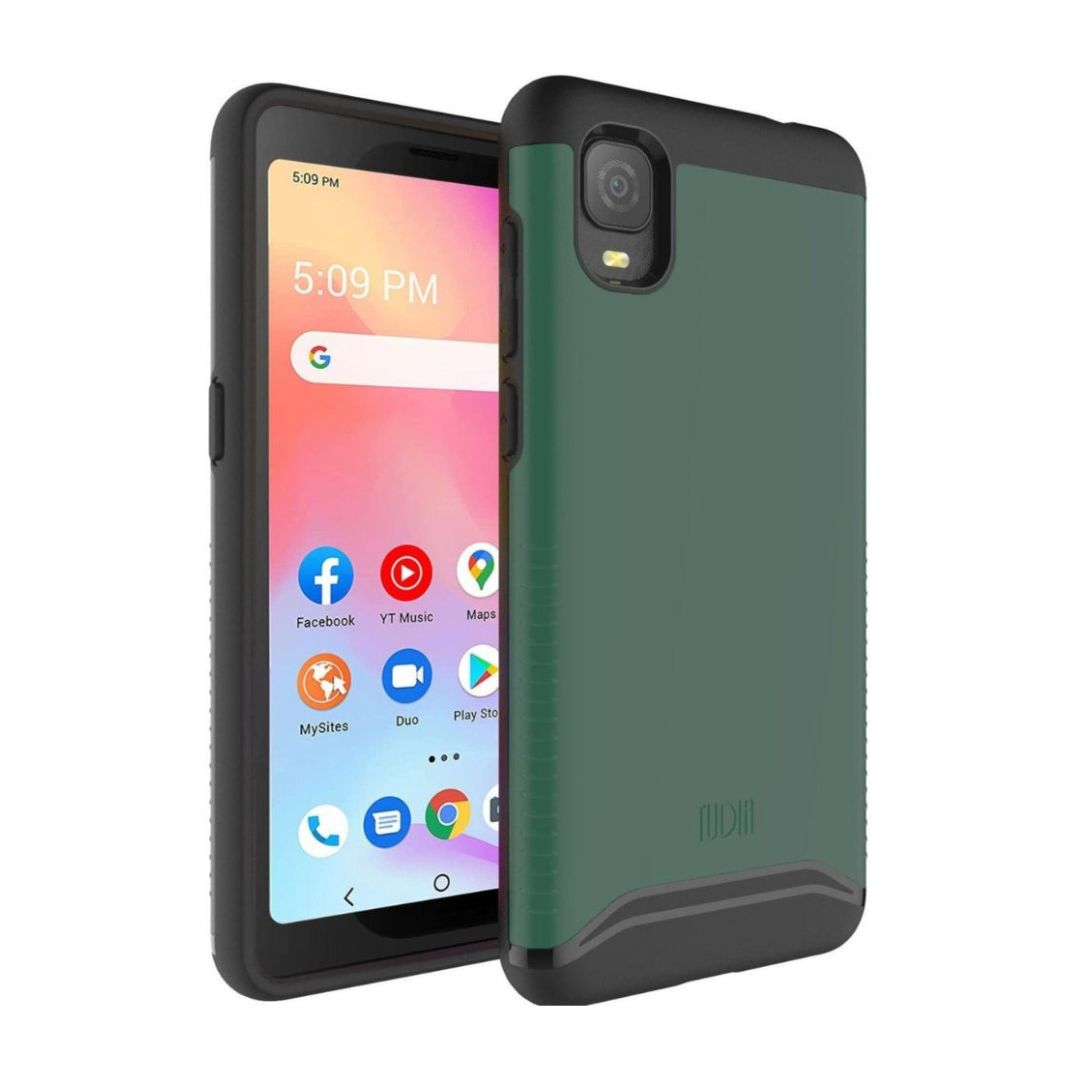 Hunter Green TUDIA Merge Dual Layer Rugged Case for Alcatel TCL A3 (A509DL) – Shockproof Protective Phone Cover with Slim Grip