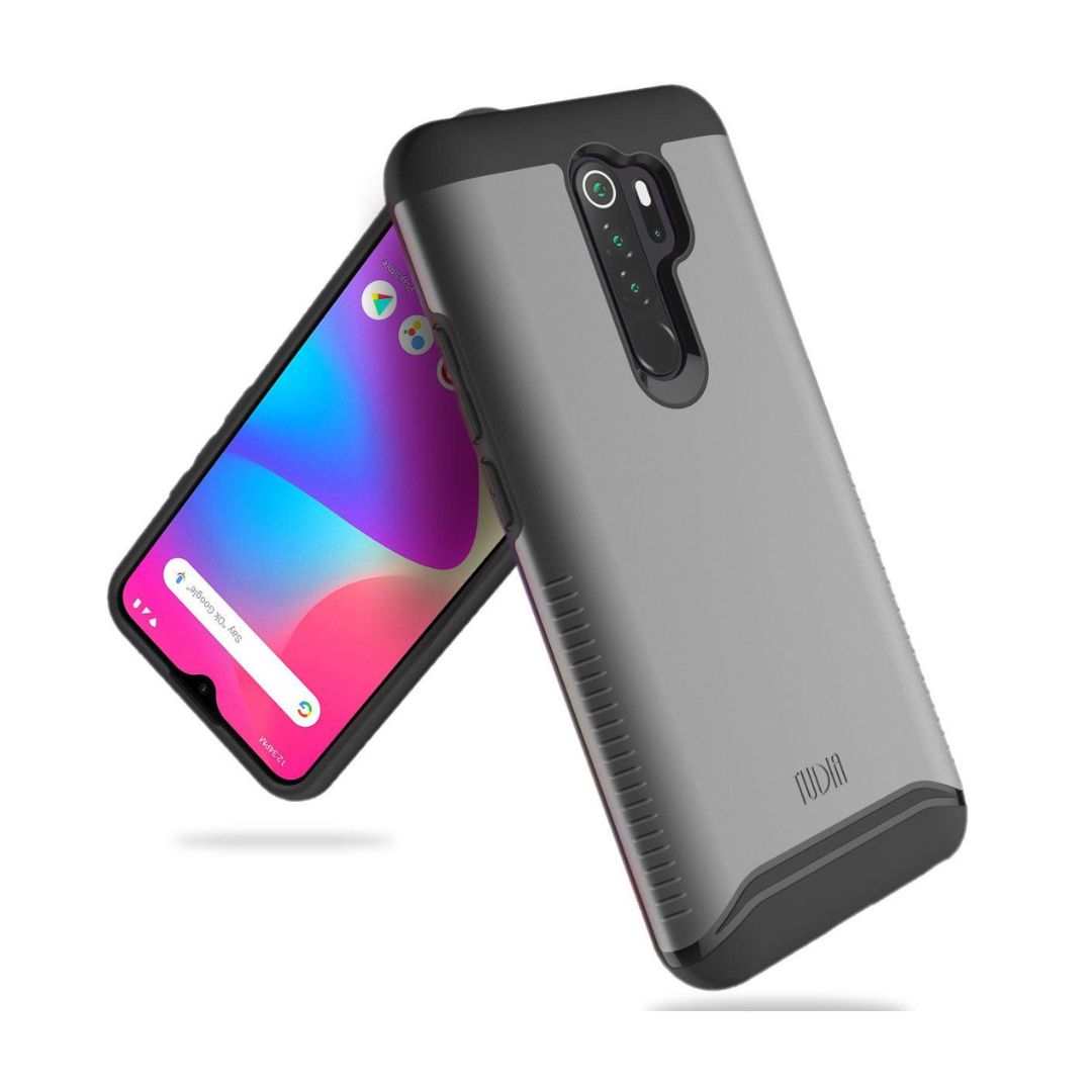 Heavy Duty Metallic Slate TUDIA MERGE Case for BLU G90 Pro - Rugged Dual Layer Shockproof Phone Cover