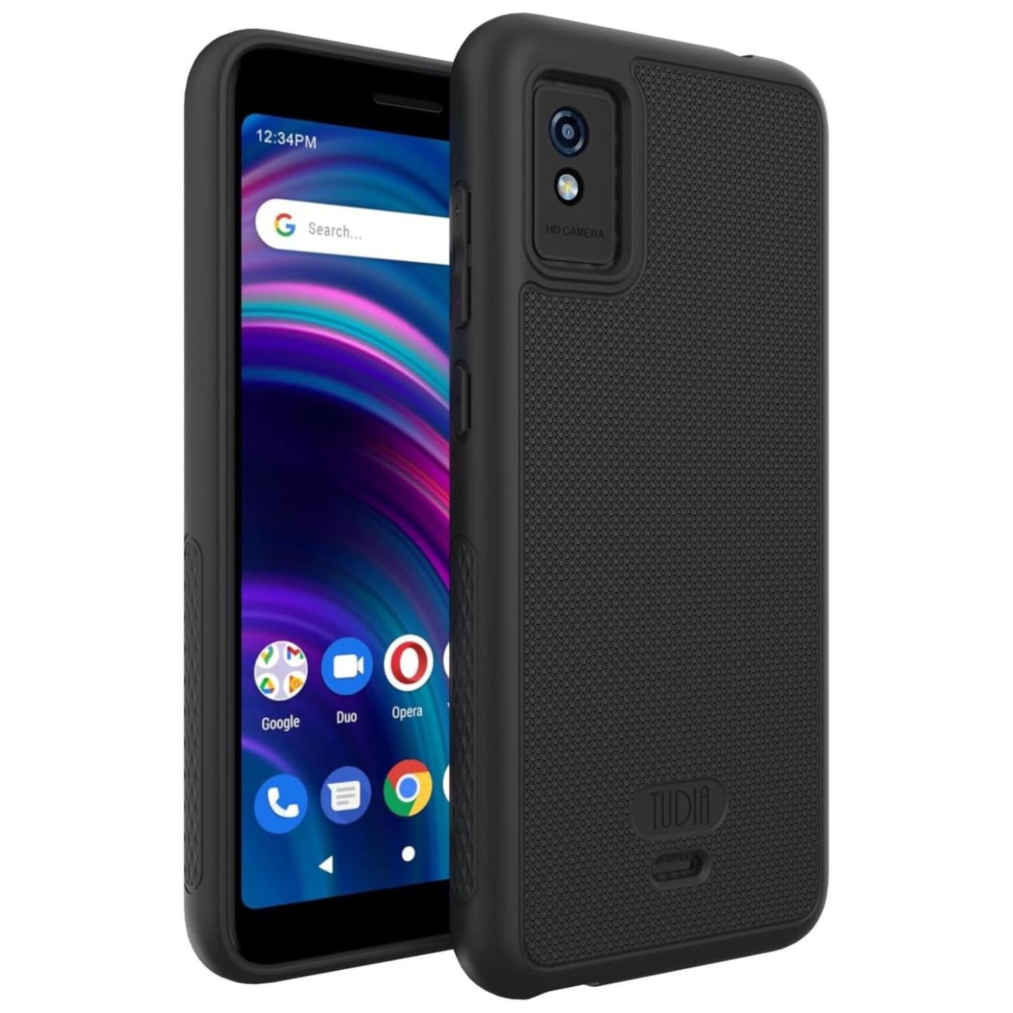 Black LINNGrip Ultra Slim Non-Slip Case for BLU Studio Mini (2023) – Slim Lightweight Protective Phone Cover