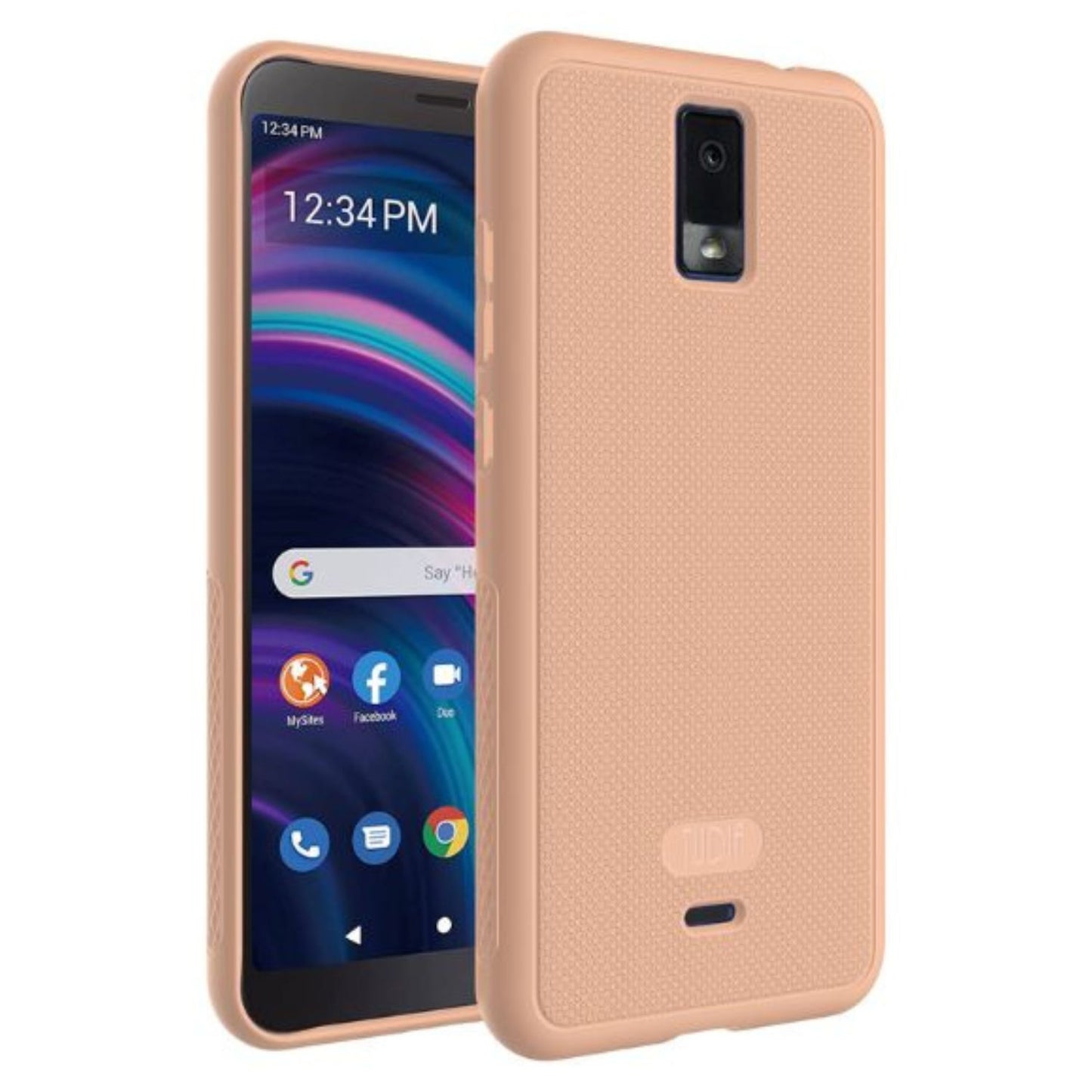 Peach LINNGrip Non-Slip Ultra Slim Protective Phone Case for BLU View 3