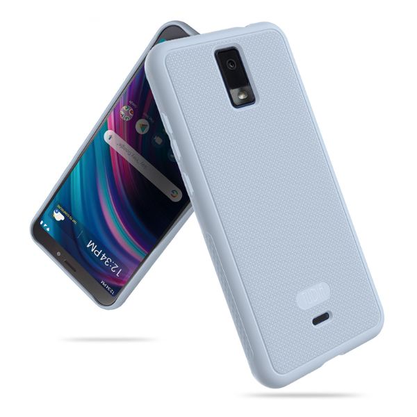 BLU View 3 phone case LINNGrip ultra slim non-slip grip protective cover in bay blue color
