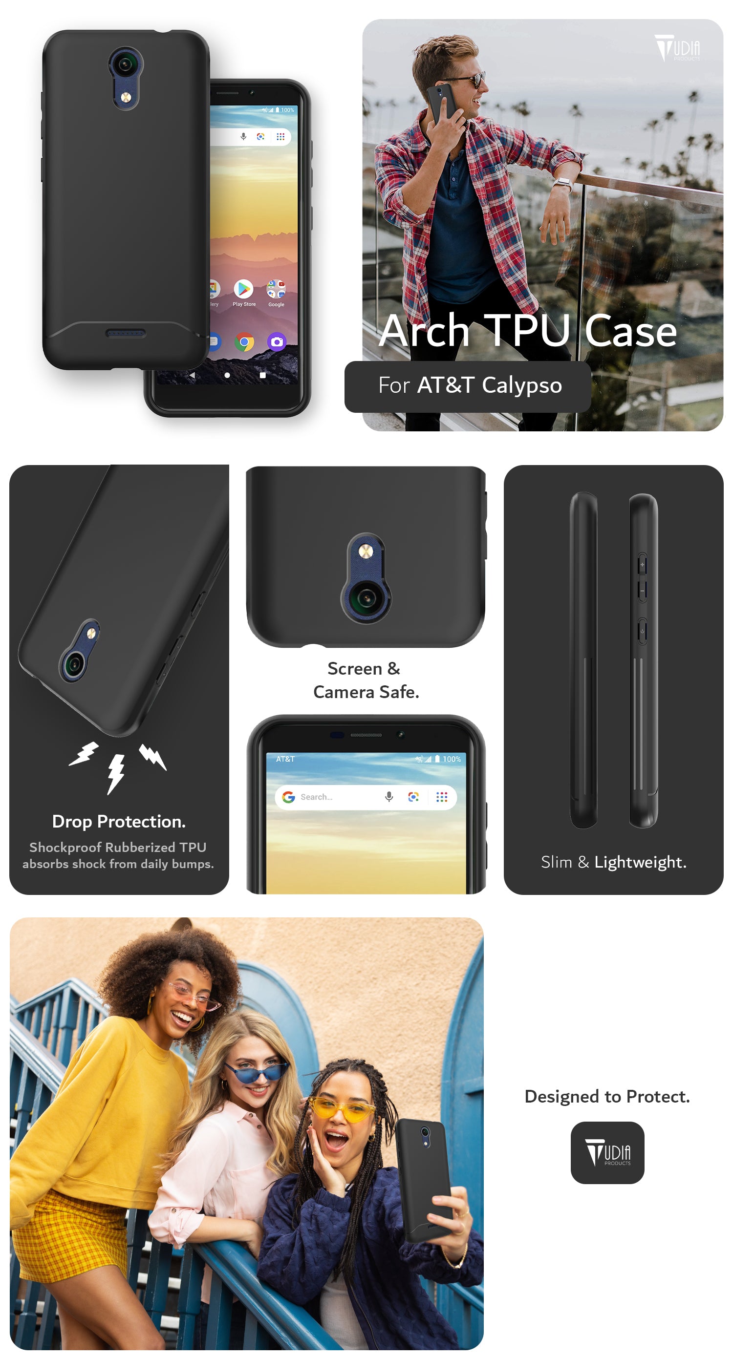 TUDIA AT&T Calypso Arch TPU Slim & Lightweight Case
