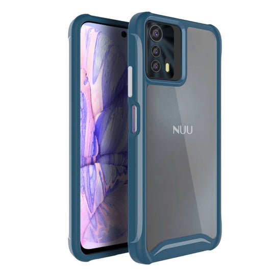 NUU Mobile B20 transparent blue phone case by LUCION – slim shockproof cover with clear protective design