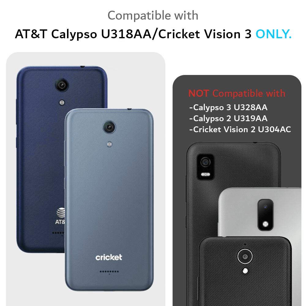 AT T Calypso U318AA Case Matte Black Ultra Slim TPU Cover