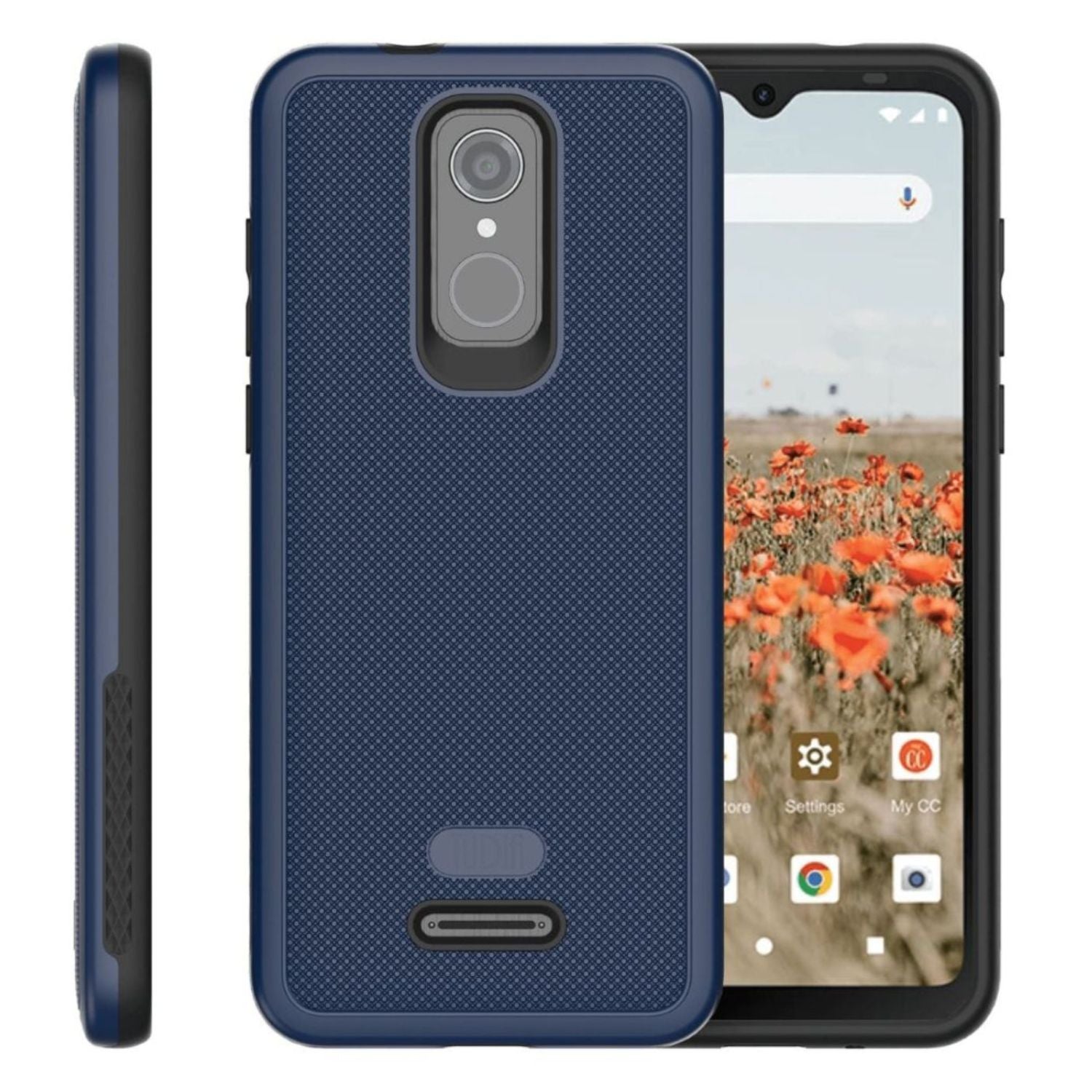 Consumer Cellular Iris Connect SH4650 phone case MergeGrip heavy duty indigo blue protective cover