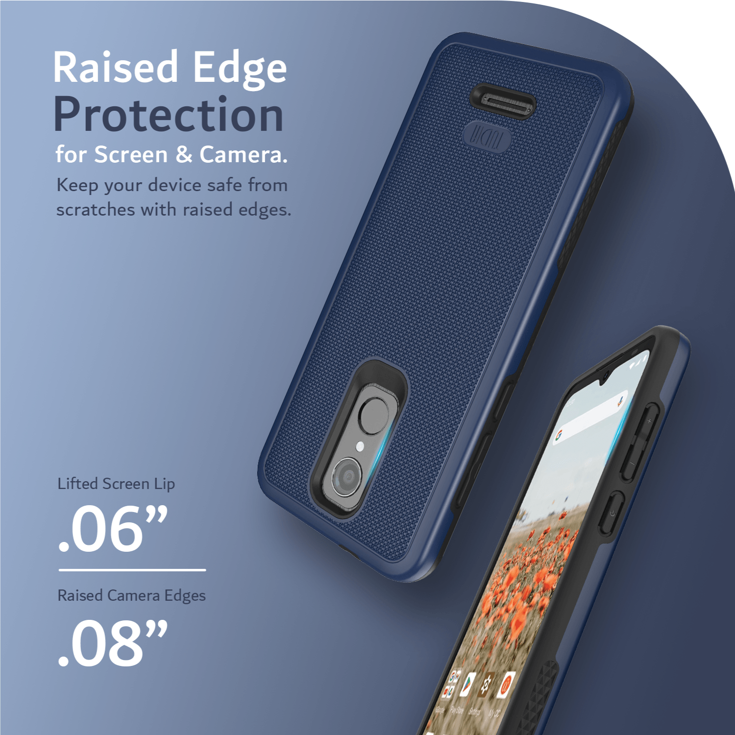 Consumer Cellular Iris Connect SH4650 case – TUDIA MergeGrip heavy duty dual-layer shockproof phone cover with raised edge protection for screen and camera