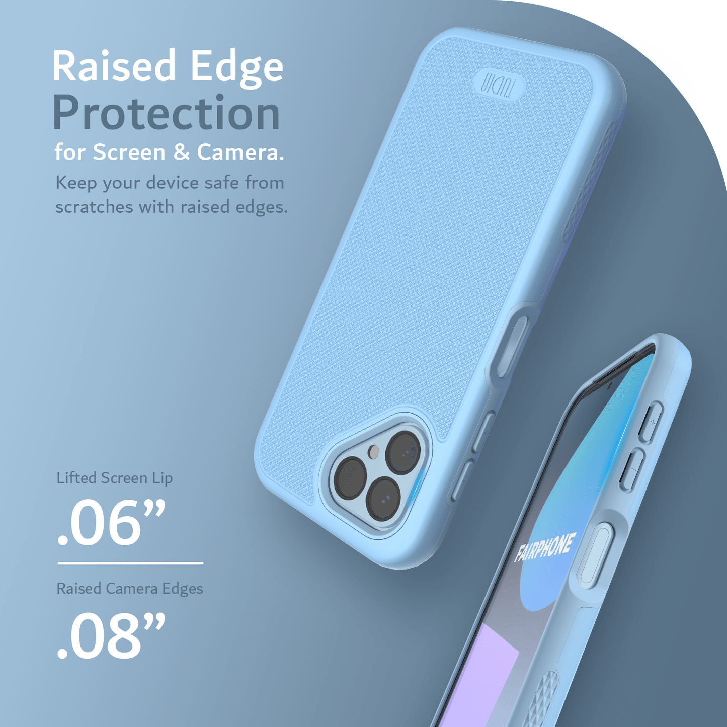 Fairphone 5 MergeGrip Case Heavy Duty Shockproof Protective Cover with Raised Bezels for Screen and Camera