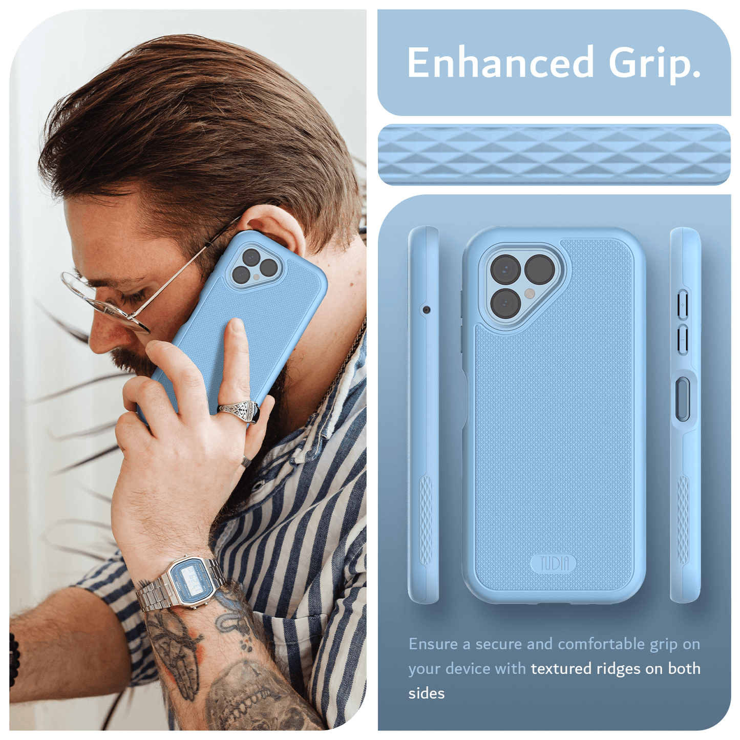 Fairphone 5 MergeGrip Heavy Duty Shockproof Case with Enhanced Grip – Slim Dual Layer Protective Phone Cover