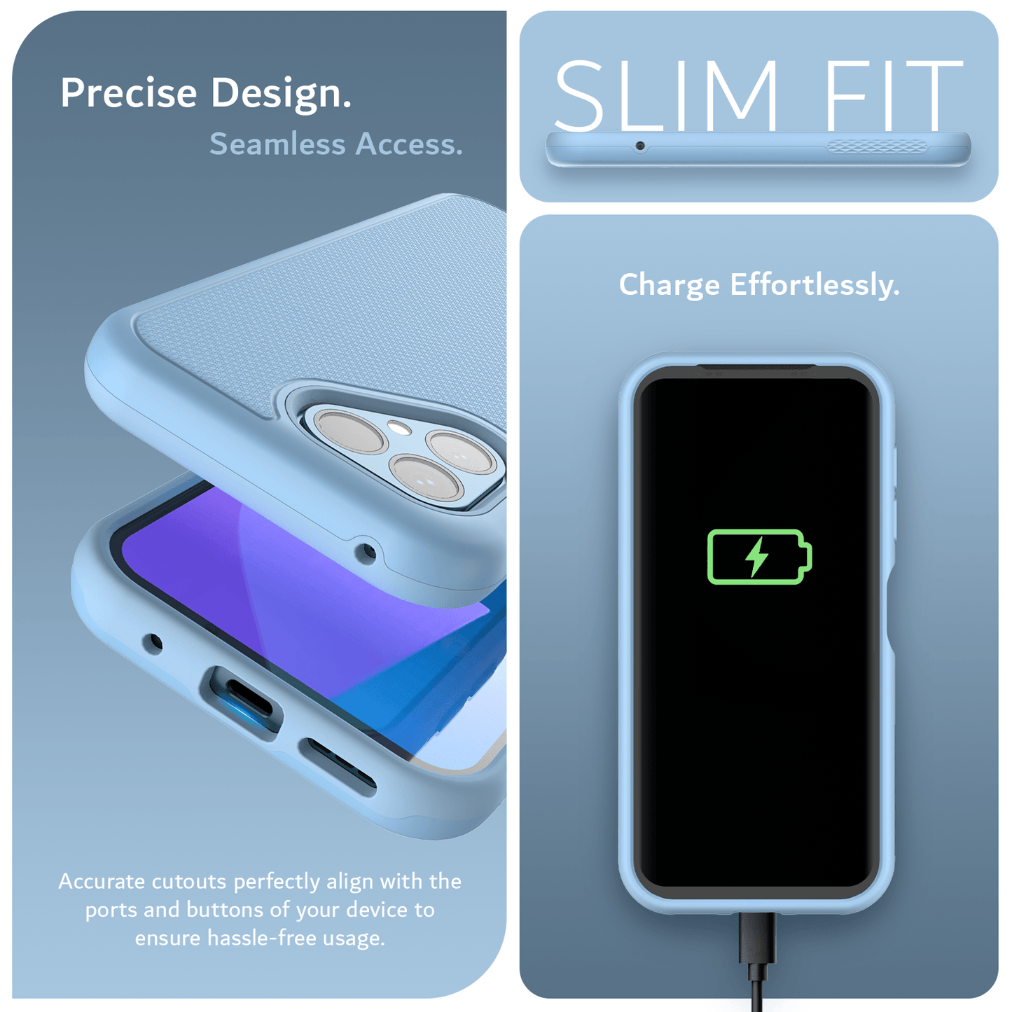 Fairphone 5 MergeGrip Case – Heavy Duty Slim Shockproof Protective Phone Cover with Precise Design and Seamless Access