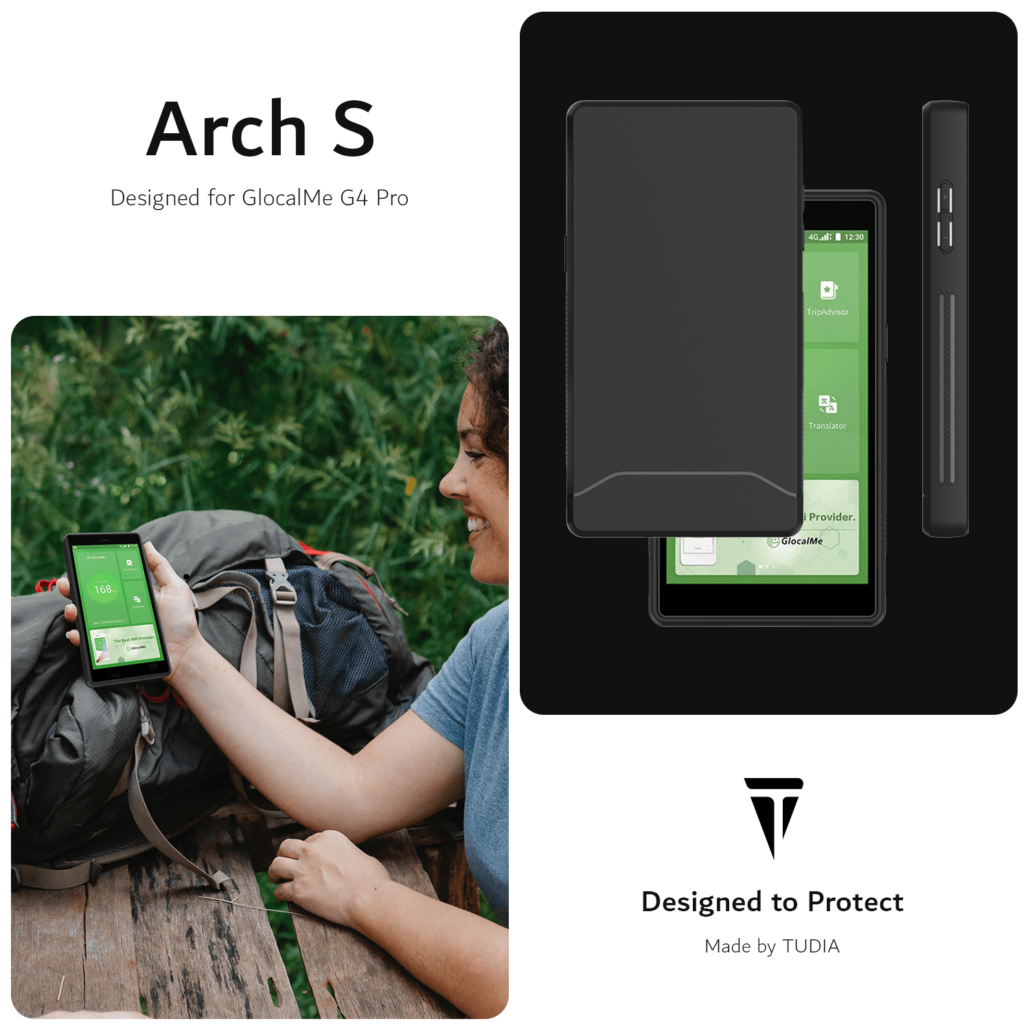GlocalMe G4 Pro Arch S Matte TPU Case – Slim Shockproof Protective Cover