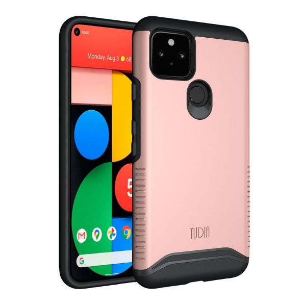 Google Pixel 5 case MERGE heavy duty dual layer rose gold shockproof protective cover for Pixel 5 smartphone