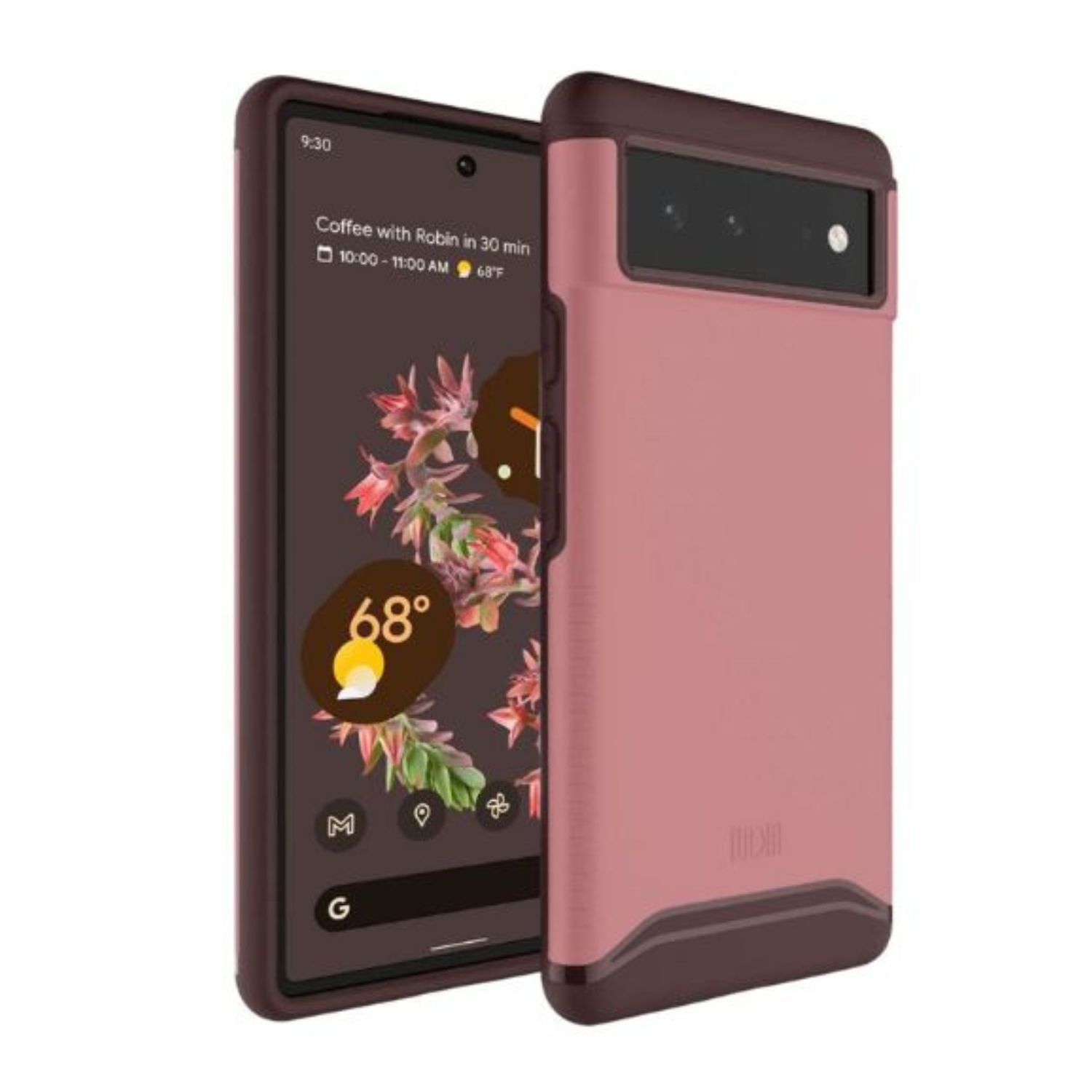 Smokey Pink TUDIA Merge Dual Layer Case for Google Pixel 6 – Rugged Shockproof Protective Phone Cover