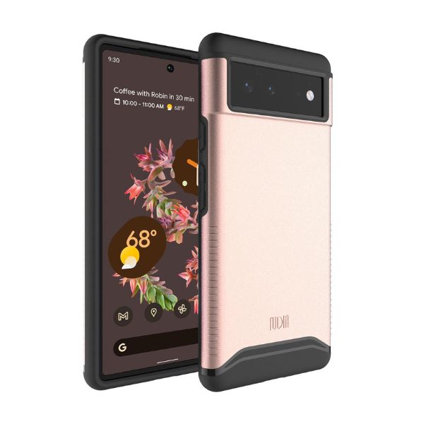 Rose Gold Google Pixel 6 Case – TUDIA Merge Dual Layer Shockproof Protective Cover with Rugged TPU and Polycarbonate Design