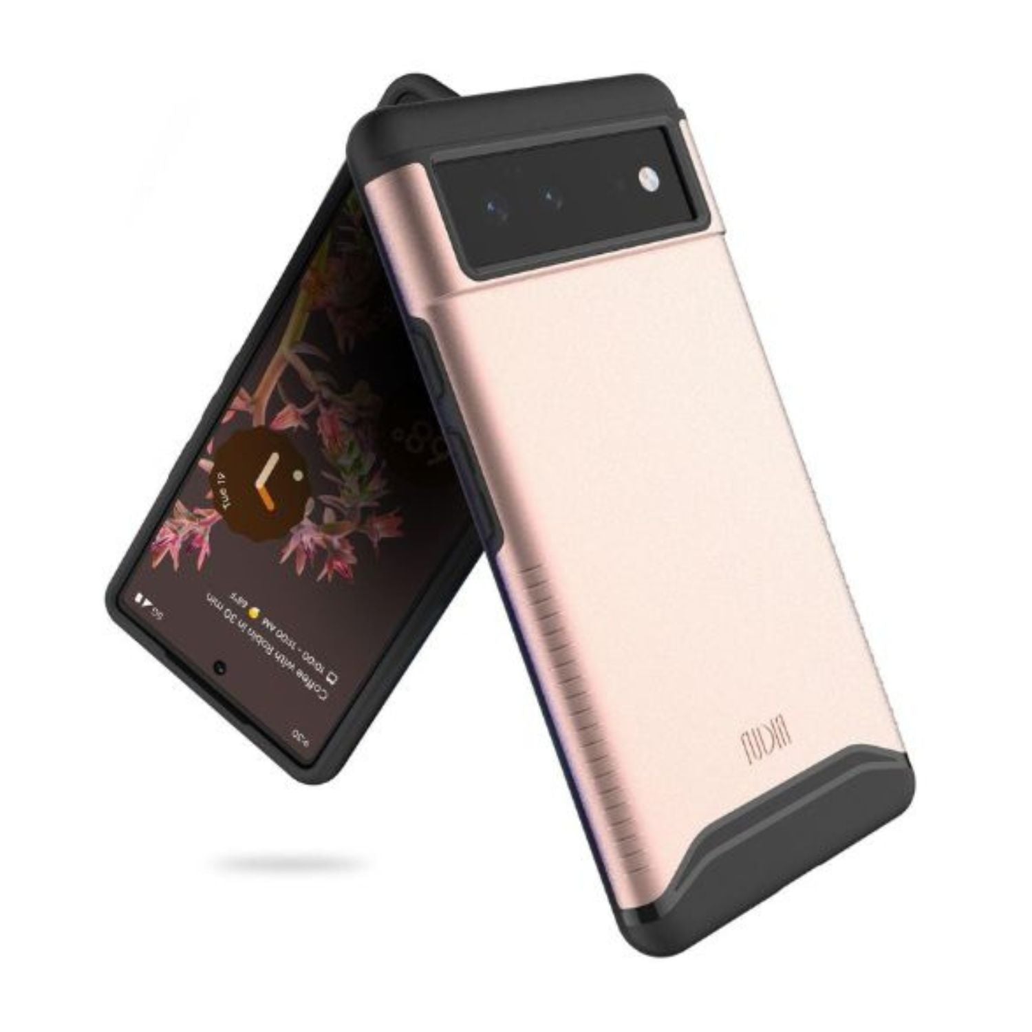 Rose Gold TUDIA Merge Case for Google Pixel 6 – Dual Layer Shockproof Protective Cover with Rugged Drop Protection