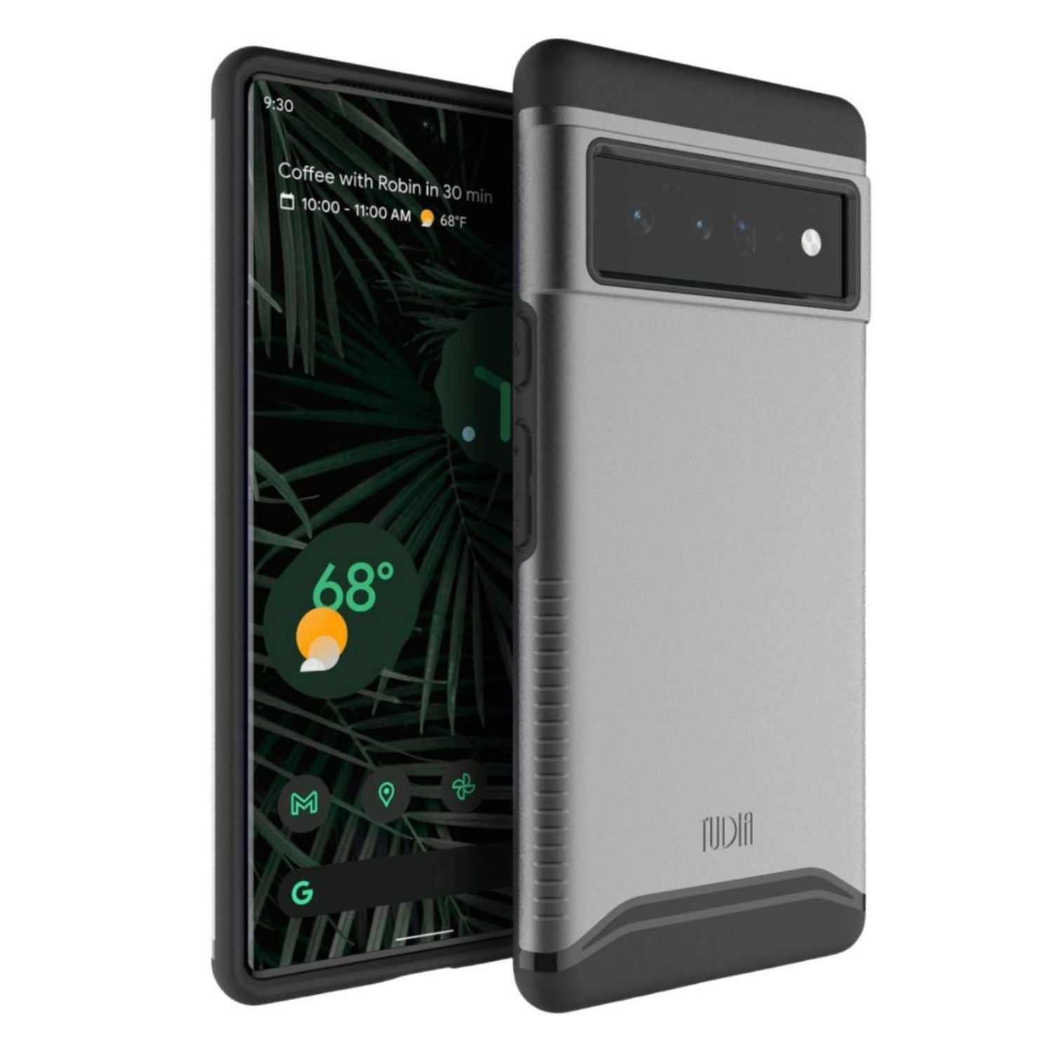 Google Pixel 6 Pro phone case Merge Heavy Duty Dual Layer in Metallic Slate color, rugged shockproof protective cover with dual-layer design