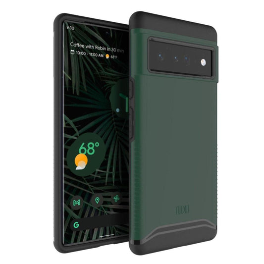 Google Pixel 6 Pro phone case in hunter green, Merge heavy duty dual layer shockproof protective cover designed for ultimate drop protection and style