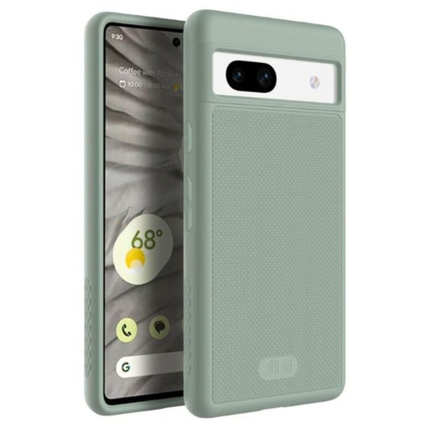 Green Lily TUDIA MergeGrip shockproof slim phone case for Google Pixel 7a with built-in magnetic mount support