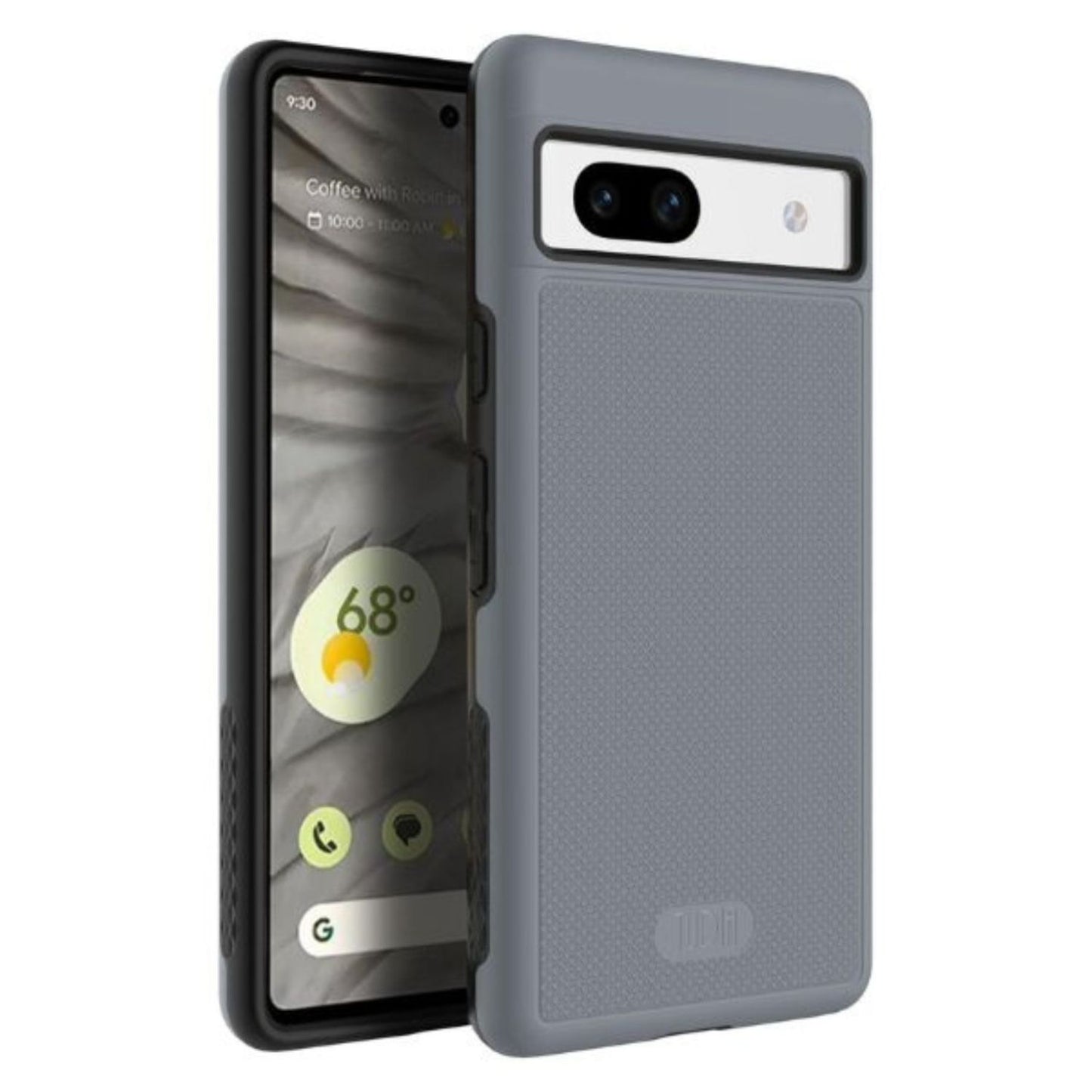 Gray TUDIA MergeGrip Case for Google Pixel 7a – Slim Magnetic Protective Phone Cover with Shock Absorption