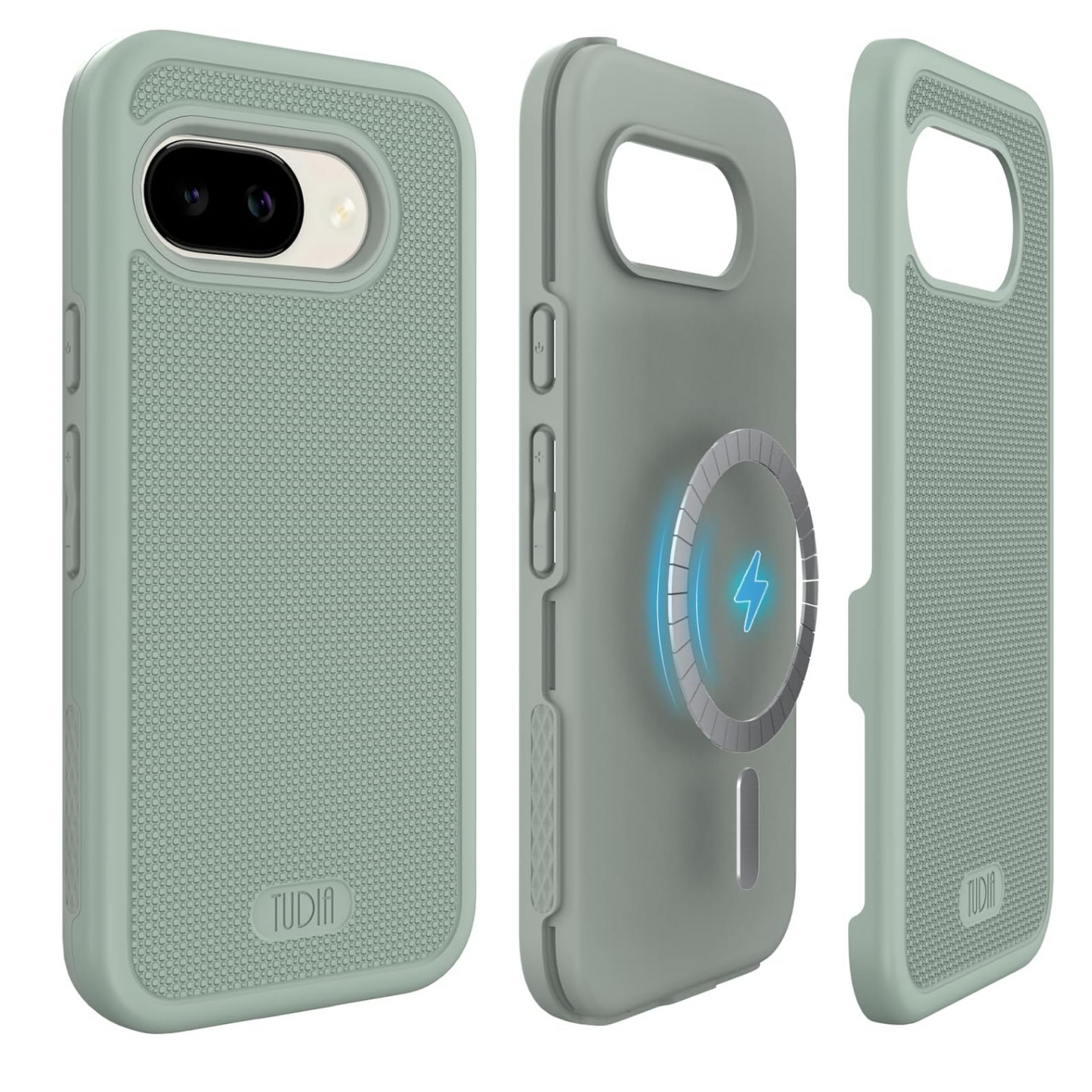 Green Lily MergeGrip MagSafe Protective Dual Layer Case for Google Pixel 9a – Rugged Shockproof Phone Cover