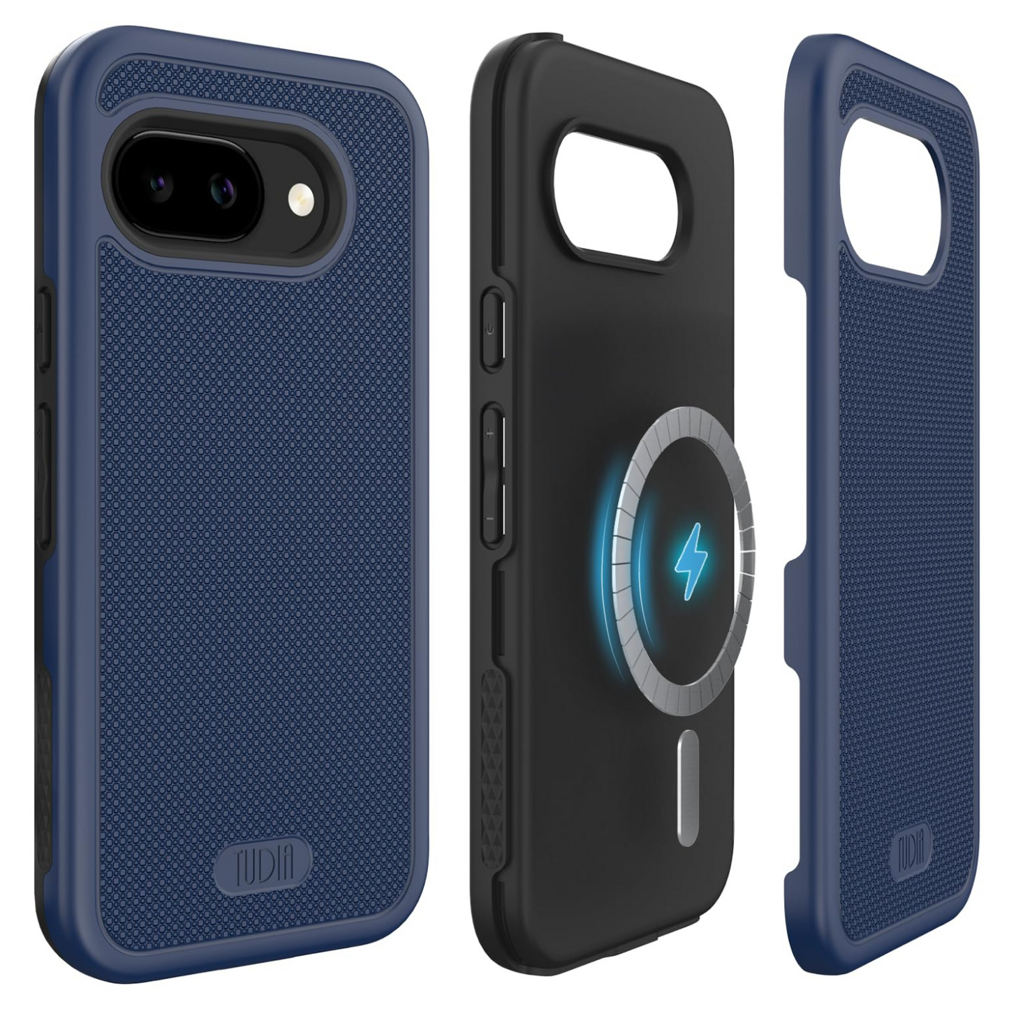 Indigo Blue MergeGrip MagSafe Protective Dual Layer Case for Google Pixel 9a – Rugged Shockproof Phone Cover