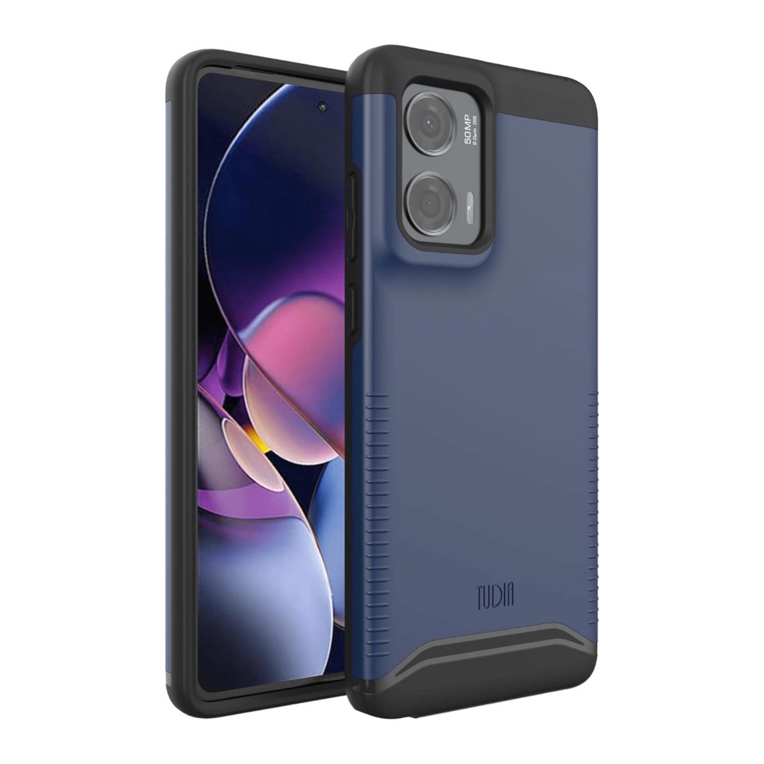 ndigo Blue TUDIA Merge Heavy Duty Rugged Case for Moto G Stylus 5G (2024) – Shockproof Dual-Layer Protective Phone Cover
