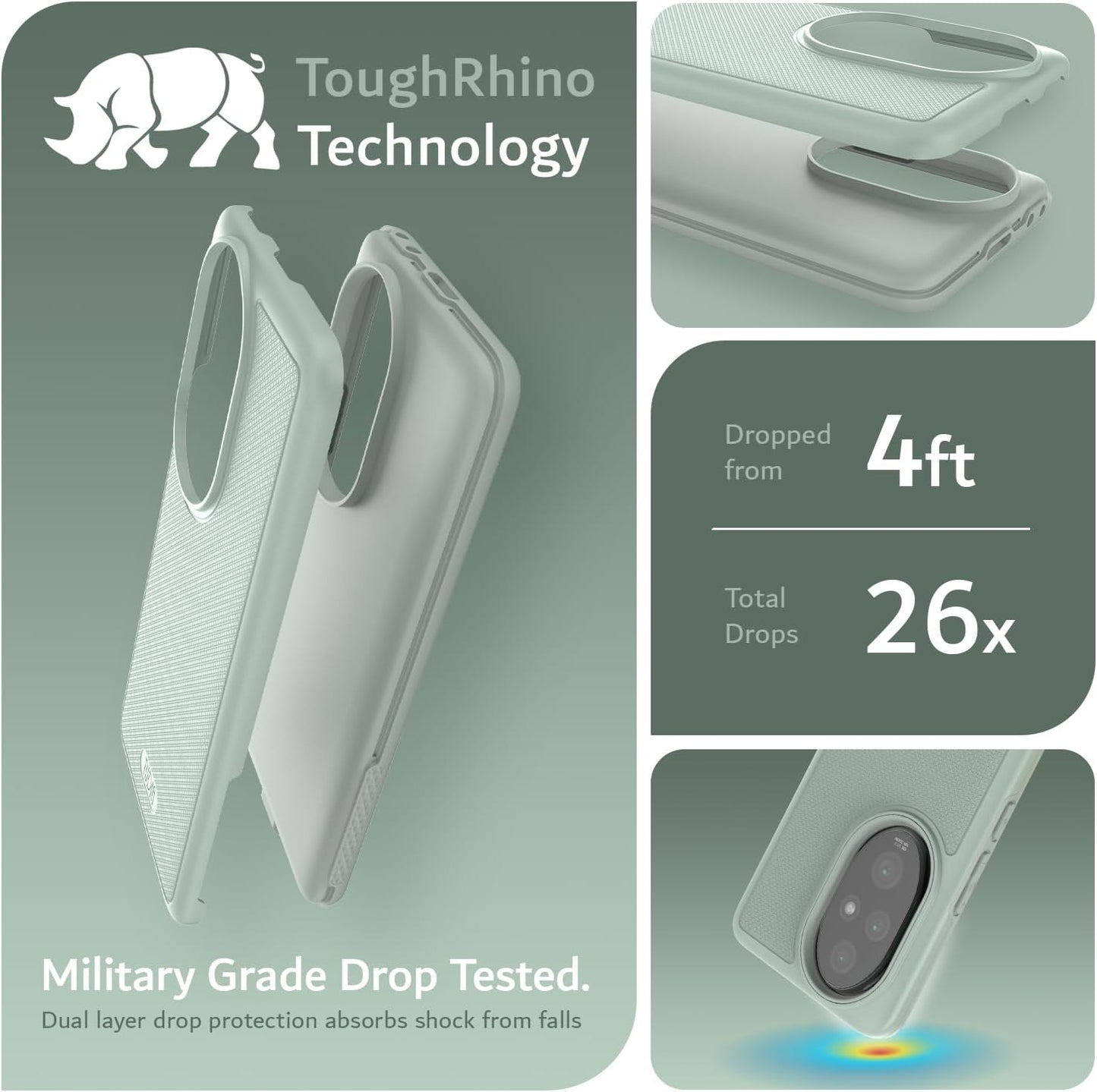 Heavy Duty Shockproof Phone Case for Honor Magic 200 Pro 5G - MergeGrip Dual Layer Protection with Drop-Tested Military Grade Design