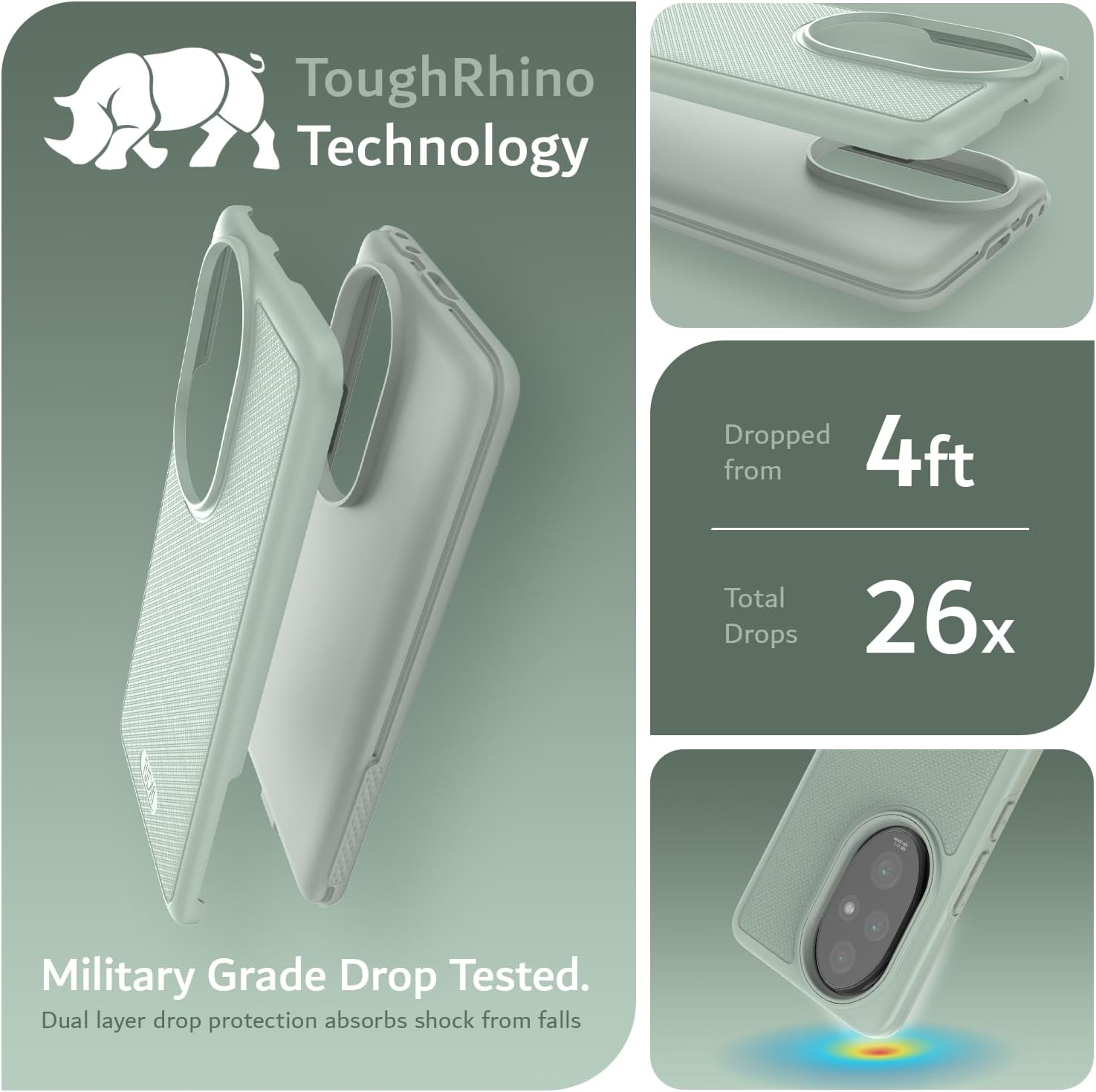 Heavy Duty Shockproof Phone Case for Honor Magic 200 Pro 5G - MergeGrip Dual Layer Protection with Drop-Tested Military Grade Design