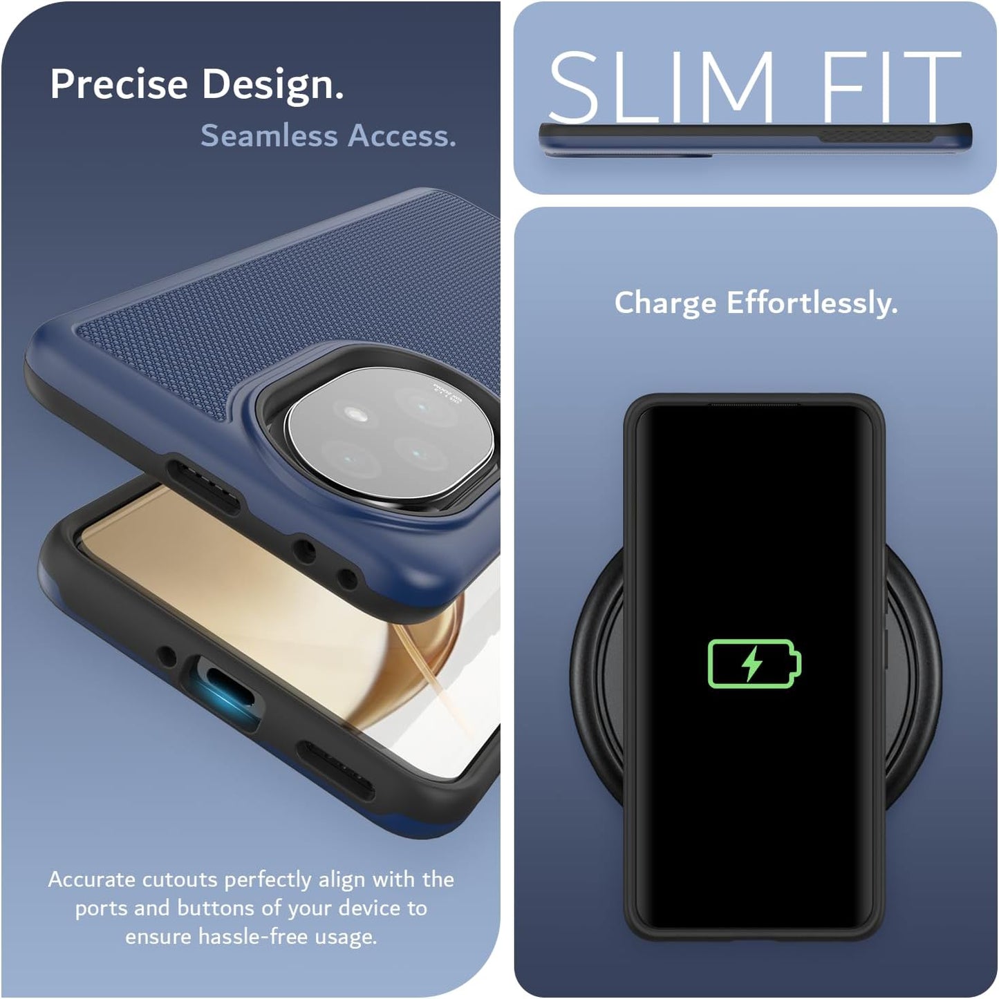 TUDIA MergeGrip DualShield Case for Honor Magic 200 Pro 5G – Rugged Shockproof Protective Phone Cover with Precise Cutouts and Enhanced Grip