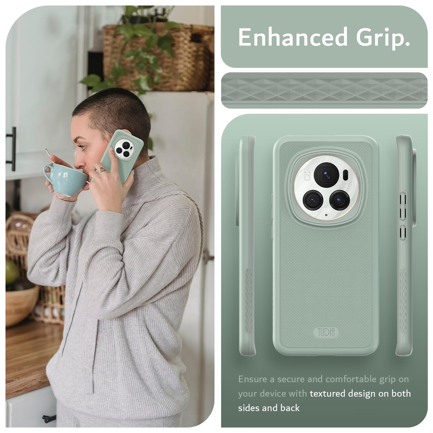 Rugged Honor Magic 6 Pro 5G case with dual-layer military-grade protection and textured anti-slip grip