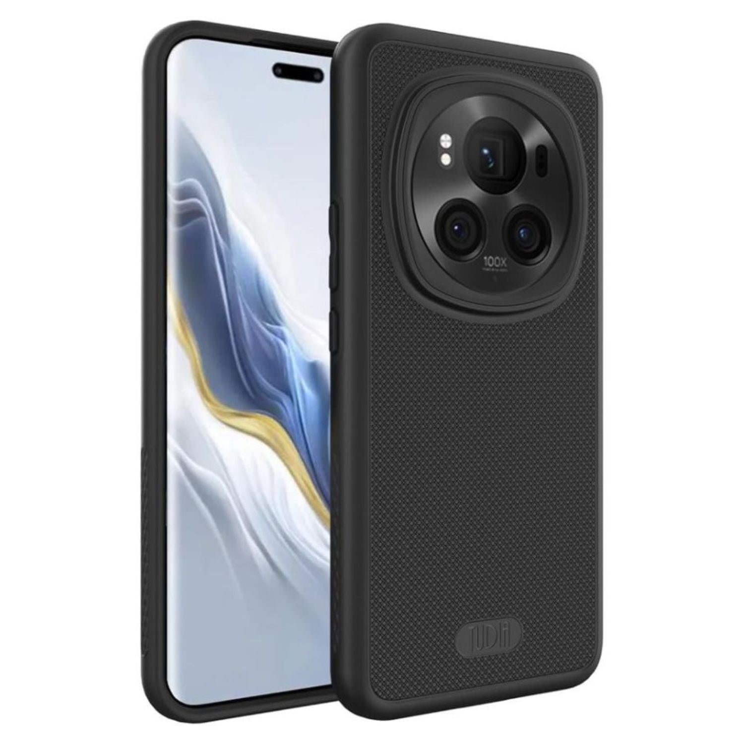 Jet Black Honor Magic 6 Pro 5G Case MergeGrip Heavy Duty DualShield, durable dual-layer shockproof phone case with non-slip textured grip and raised edge protection