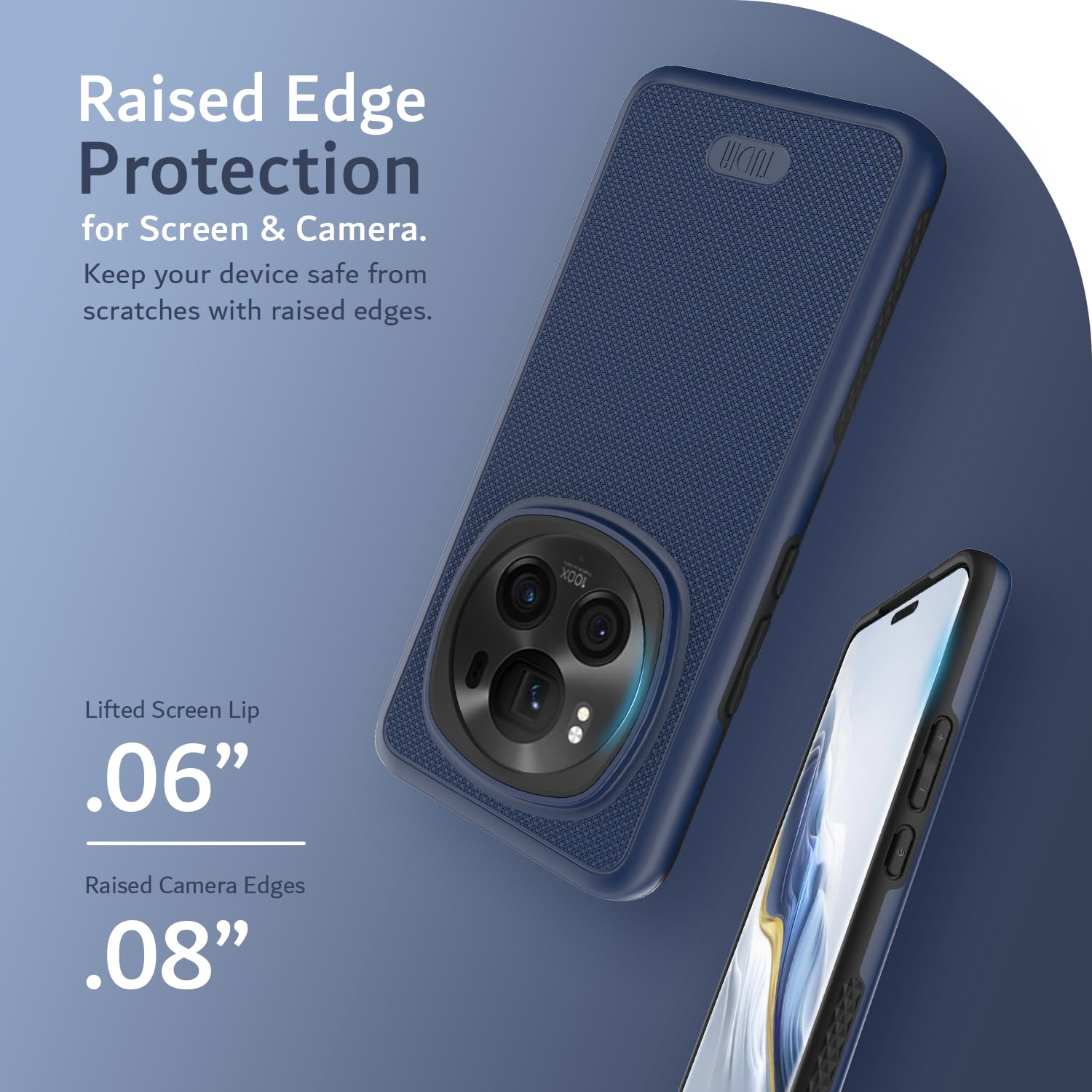 MergeGrip Dual-Layer Rugged Case for Honor Magic 6 Pro 5G with Shockproof Protection and Raised Edges for Screen and Camera