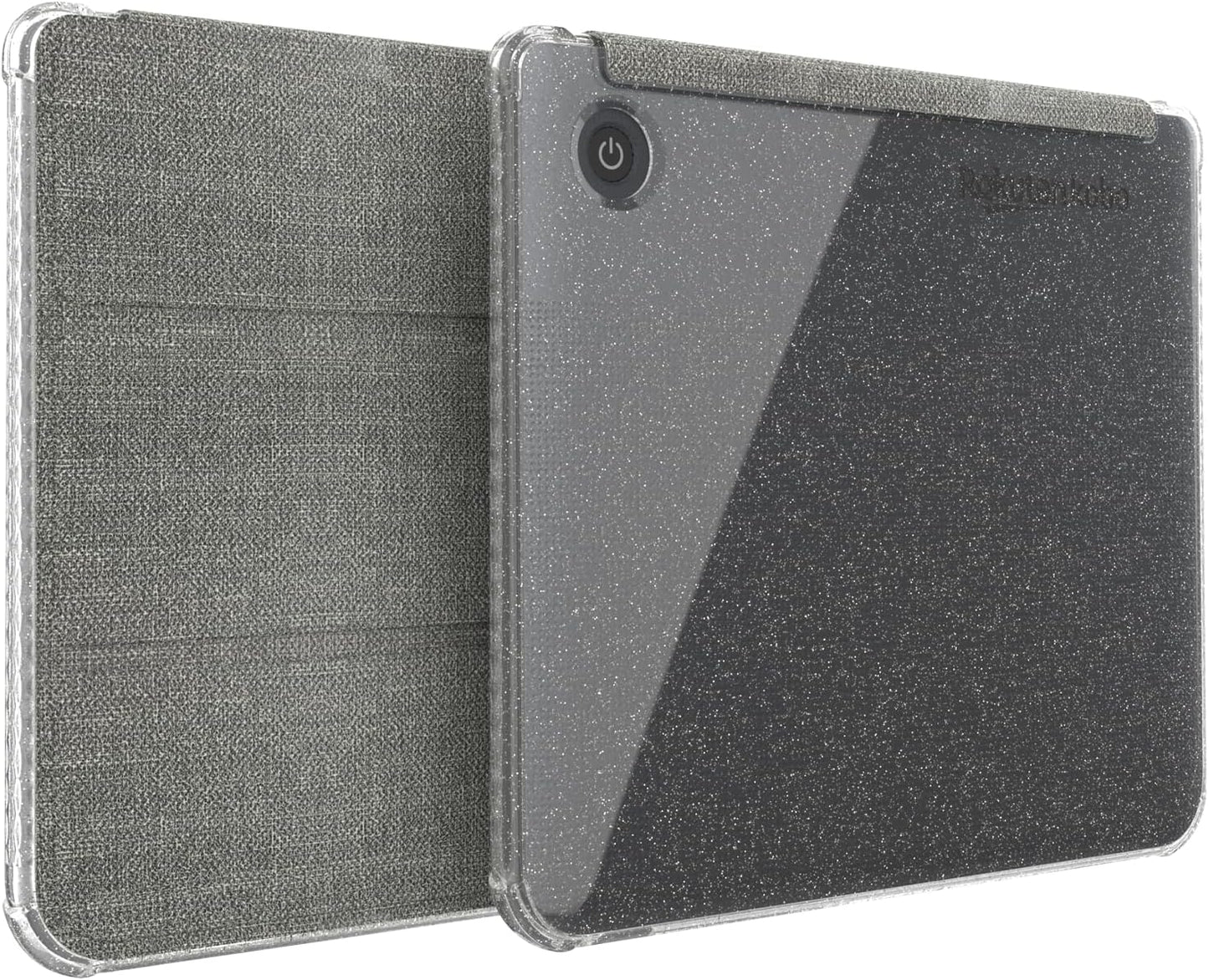 Kobo Libra Colour SKN FLIP Series 2024 Case in Glitter Gray – Trifold Leather TPU eReader Cover