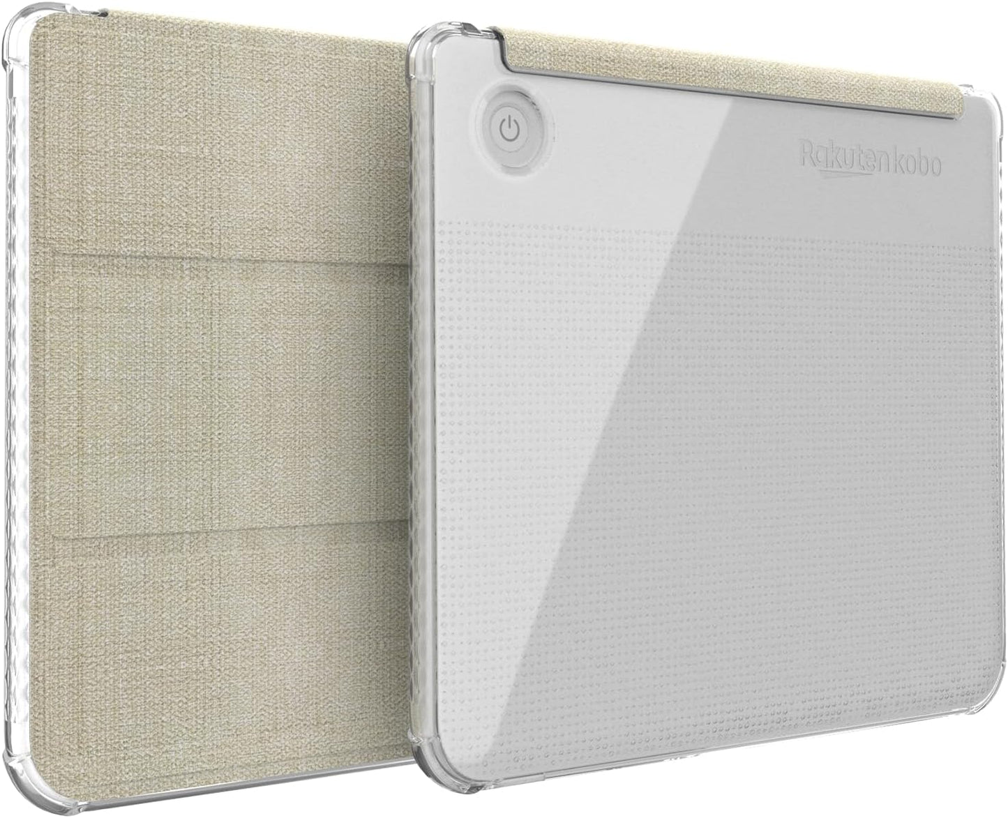 Beige Kobo Libra Colour SKN Flip Case 2024 – Trifold Leather TPU Clear Protective eReader Cover