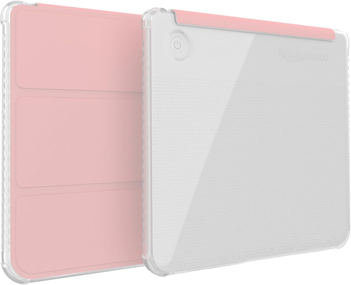 Kobo Libra Colour SKN Flip Series 2024 Pink Trifold Leather TPU Case for eReader