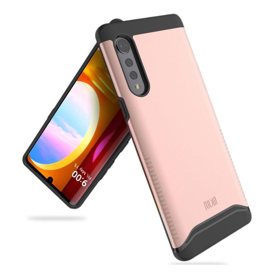 LG Velvet 5G UW phone case MERGE heavy duty dual layer protective cover in rose gold, shockproof and durable phone case for LG Velvet 5G