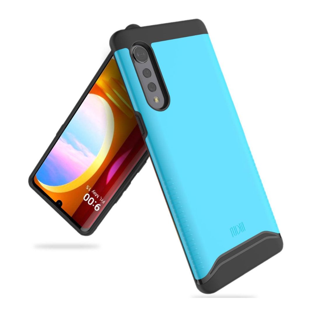 Blue MERGE heavy duty dual layer protective case for LG Velvet and LG Velvet 5G UW, shockproof phone cover with rugged design