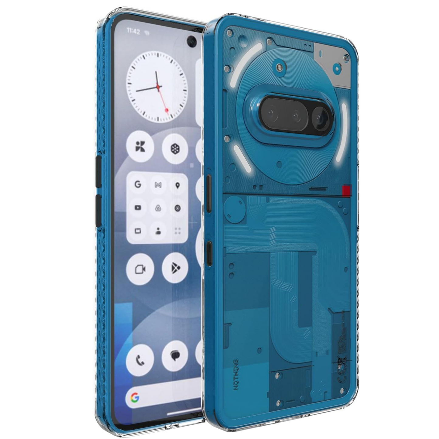 Lucion clear non-slip case for Nothing Phone 3a Pro 2025 with screen and camera protection