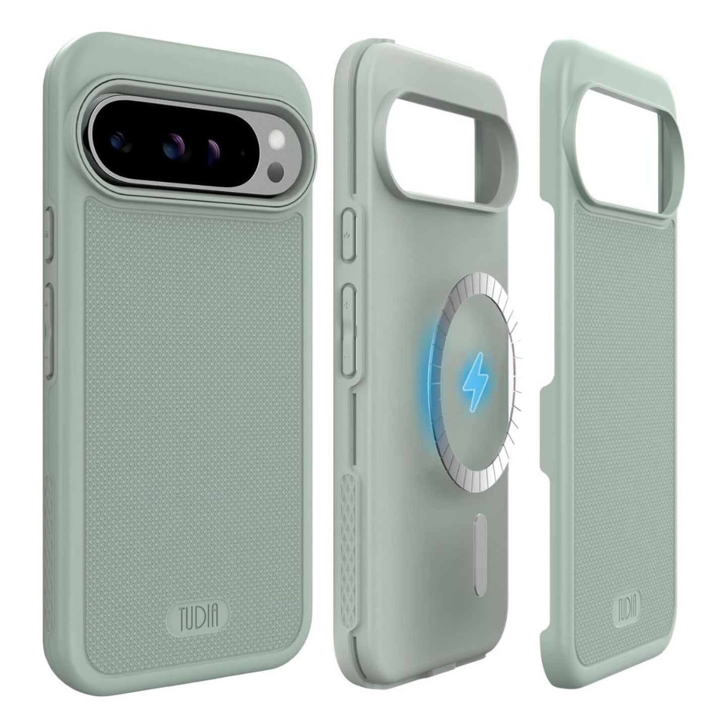 Green Lily MagSafe Compatible MergeGrip Case for Google Pixel 9 Pro XL 2024 – Slim Shockproof Cover with Built-In Magnetic Ring