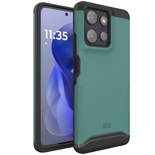 TUDIA Hunter Green MERGE Heavy Duty Dual Layer Rugged Case for Moto G Power 5G (2025) – Shockproof Protective Phone Cover