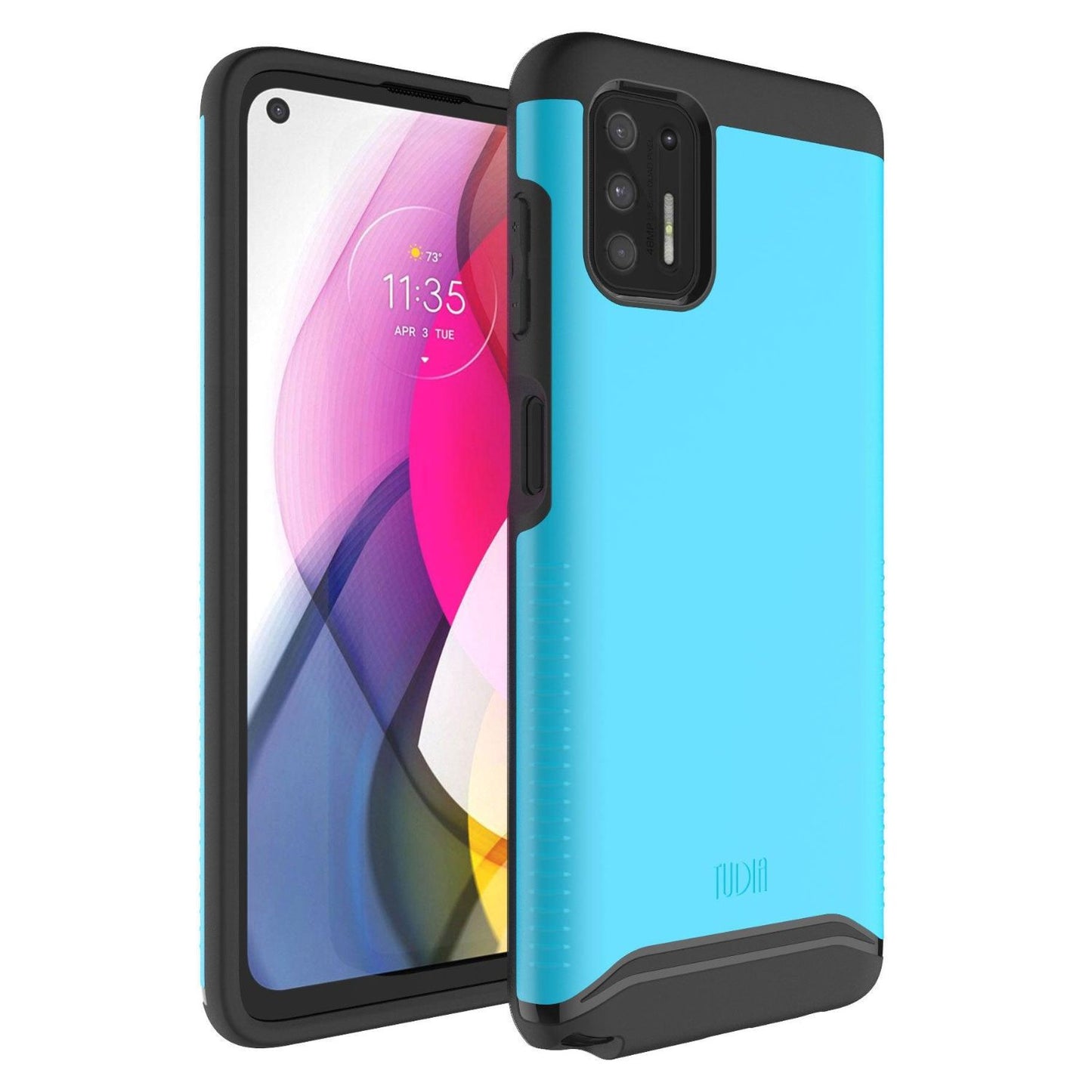Blue heavy-duty dual layer phone case for Moto G Stylus (2021) - shockproof TUDIA MERGE protective cover