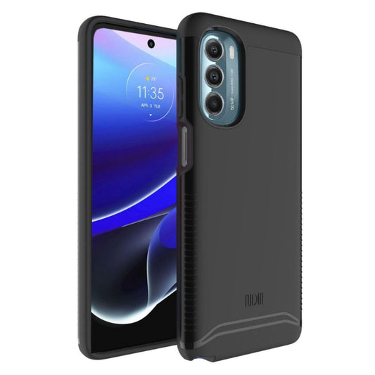 Moto G Stylus 5G 2022 case MERGE heavy duty dual layer in jet black, shockproof protective phone cover with rugged design