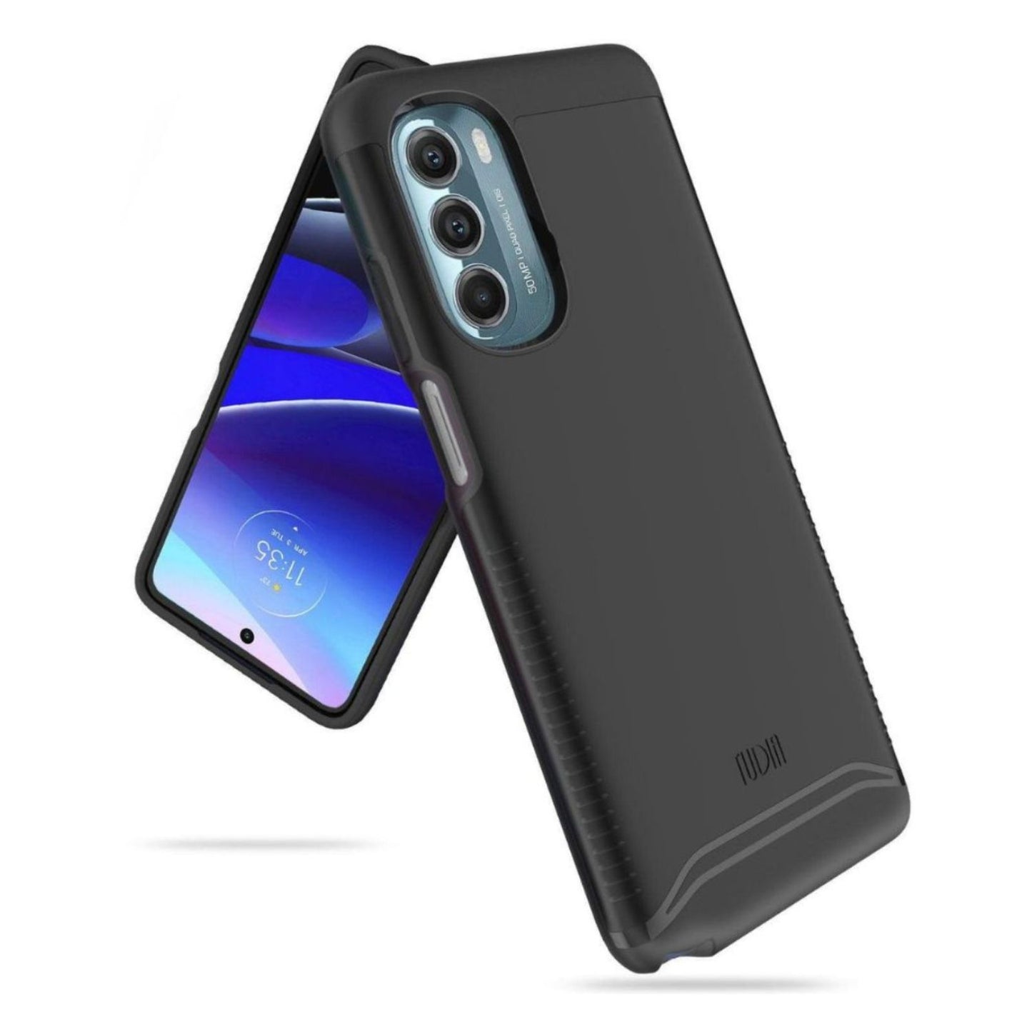 Moto G Stylus 5G 2022 heavy duty protective case MERGE dual layer shockproof slim cover in jet black color