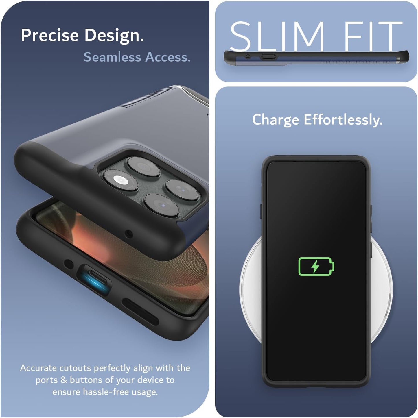 TUDIA DualShield Merge Case for Motorola Edge (2025) – Military-Grade Shockproof Slim Protective Phone Cover with Precise Cutouts
