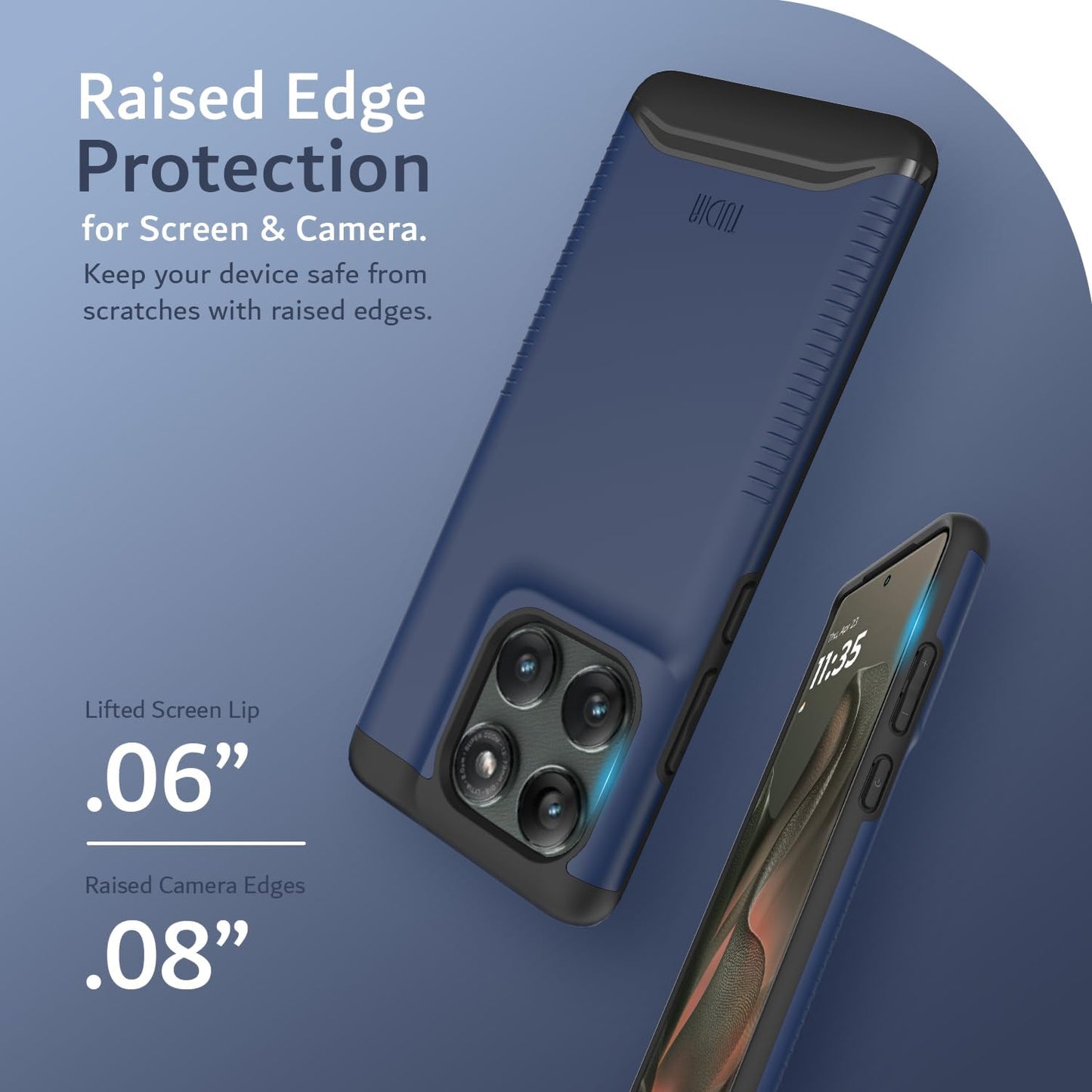 Motorola Edge 2025 Case by TUDIA – Merge Series Dual-Layer Shockproof Cover with Raised Edges for Screen and Camera Protection