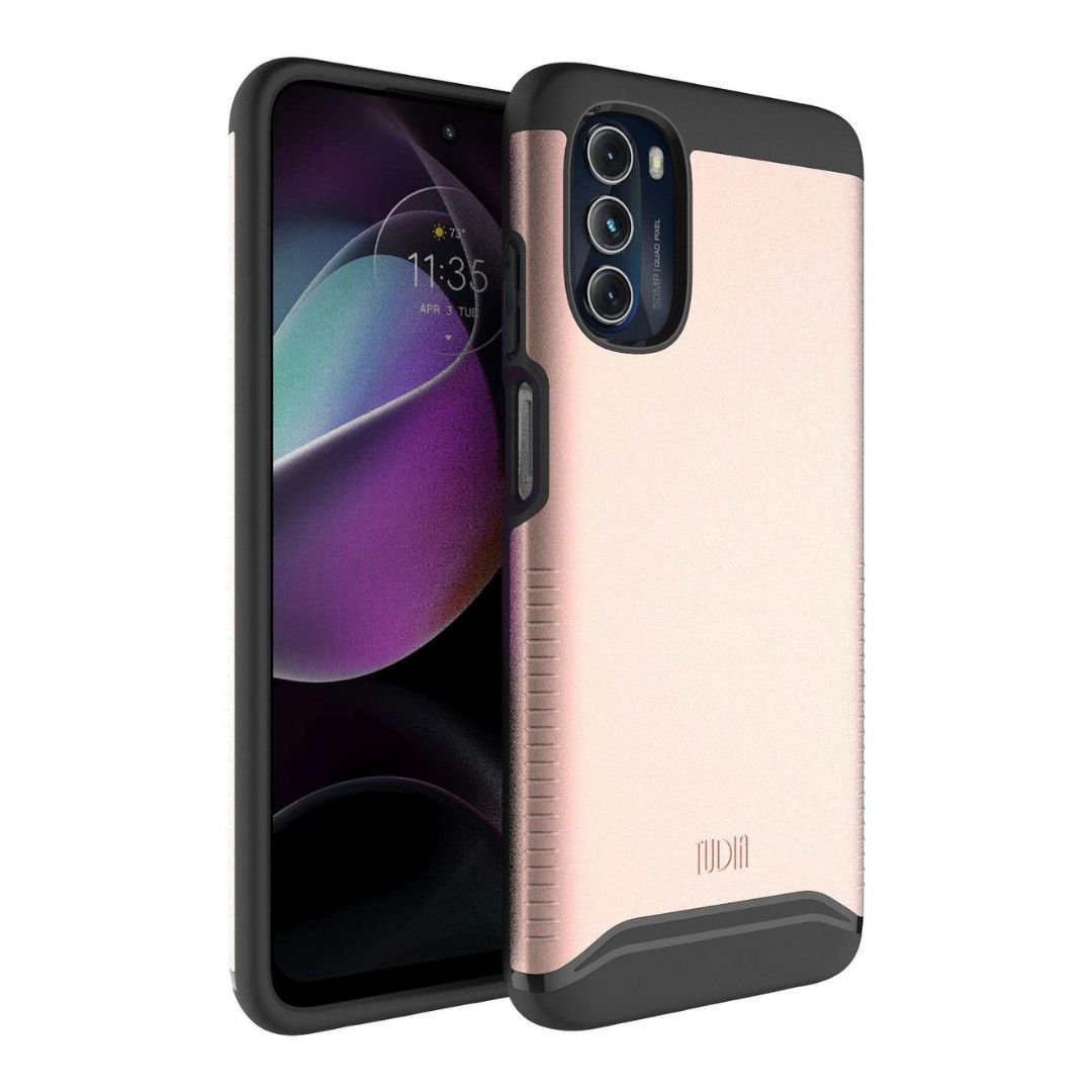 Samsung Galaxy A03S phone case MERGE heavy duty dual layer in rose gold - shockproof protective cover